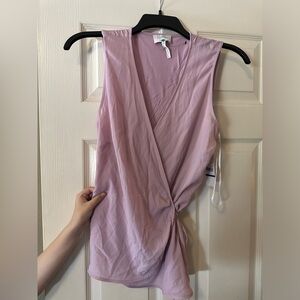 Mauve wrap shirt, sheer Laundry Shellie Segal